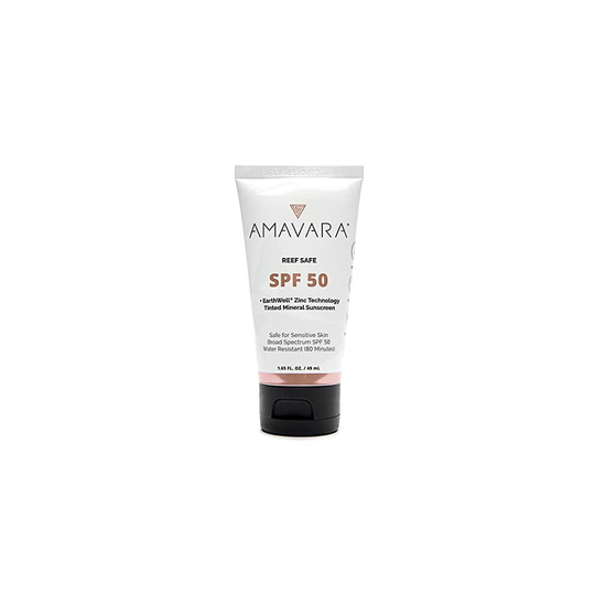 Amavara Tinted Mineral Sunscreen SPF 50, Physical Zinc Based Sunblock, Vegan Waterproof Sun-Shield, Broad Spec
