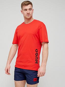 HUGO Relaxed Fit Swim T-shirt - Red, Red, Size M, Men