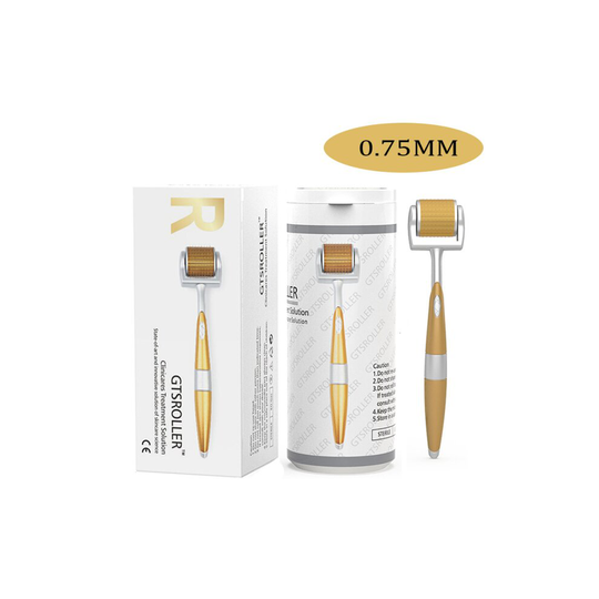 (0.75MM) Derma Roller Micro Needle Titanium Tips Mesoroller Body Face Treatment