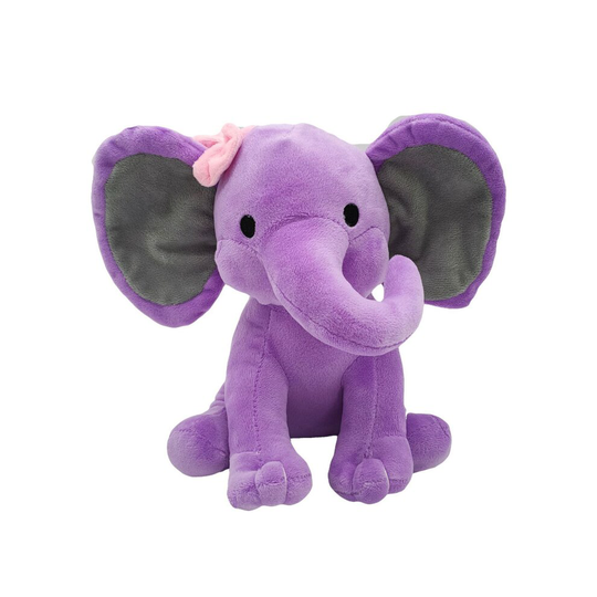 (Purple, 25cm/9.84in) Elephant Plush Toy Soft Long Nose Doll Baby Sleeping Pillow Kids Cushion Gift