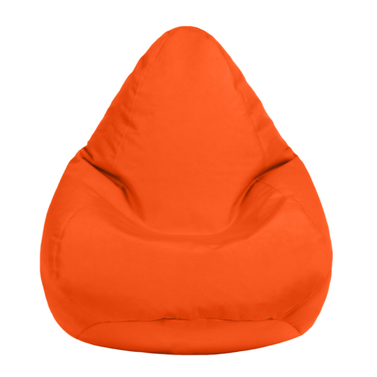 (Orange) Kids Bean Bag Chair Seat | Ready Filled Children's Polyester BeanBag Lounger | Comfortable Relaxing Child Bedroom Play Room Furniture