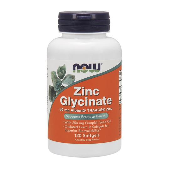 NOW Foods Zinc Glycinate - 120 softgels