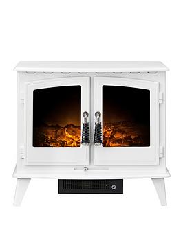 Adam Fires & Fireplaces Woodhouse Electric Stove Fire In White