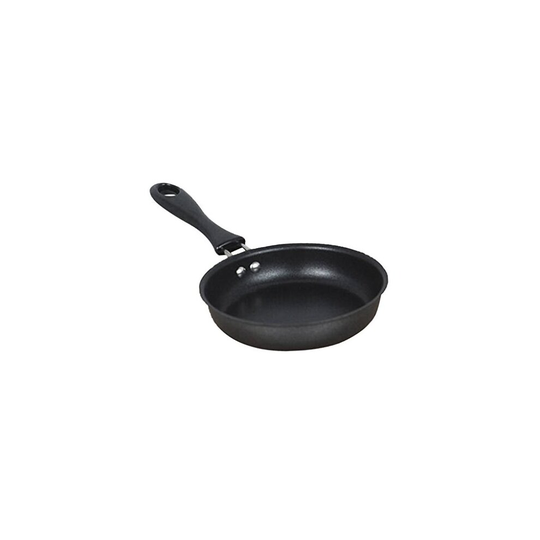 LOVIVER Non Stick Black Small Iron Frying Pan Egg Fry Skillet Scratch Resistant 12cm