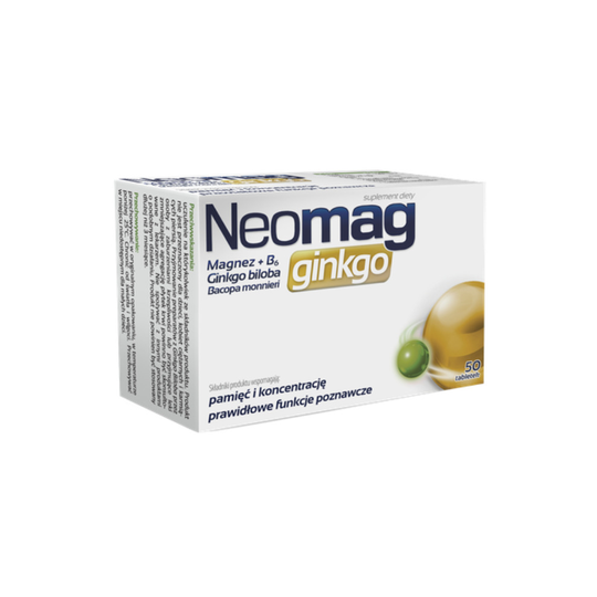 NeoMag Ginkgo 50 tablets supports memory and concentration