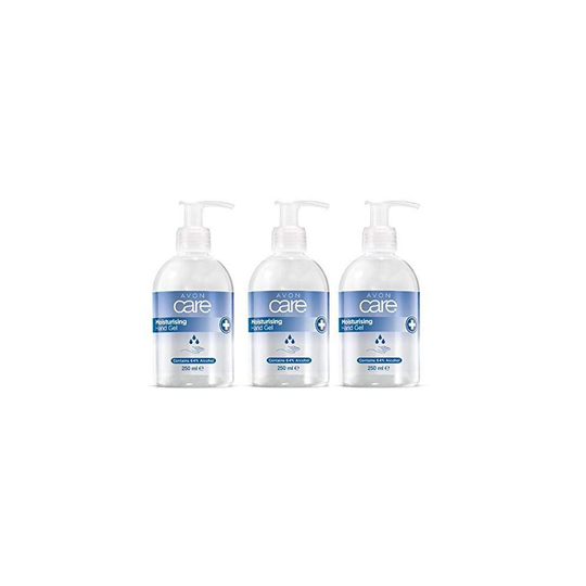 3 x 250ml Avon Care Moisturising Hand Gel Sanitizer 64% Alcohol Antibacterial