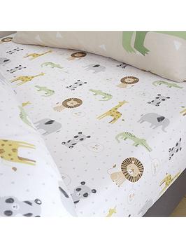 Catherine Lansfield Roarsome Animals Single Fitted Sheet - Multi