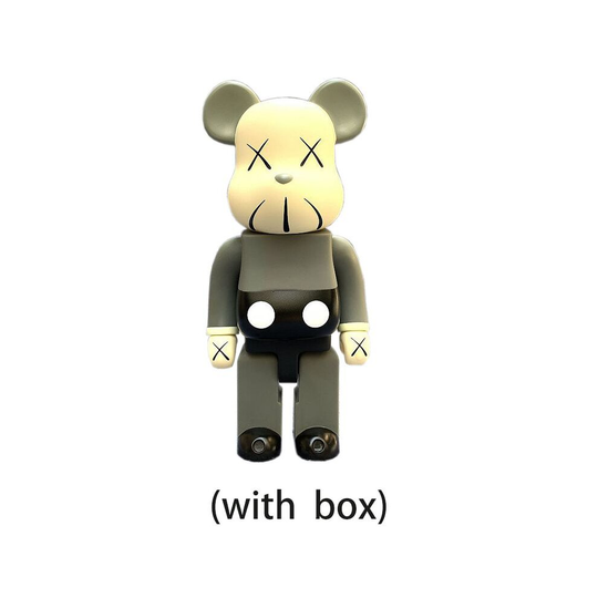(Crossed Eyes) Bearbrick 400% Action Figure Peko Iron Man Violent Bear Building Block Trendy