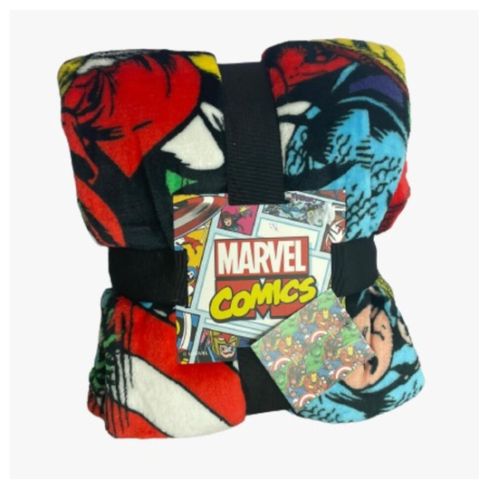 Marvel Comic Throw Blanket Hulk Iron Man Captain America
