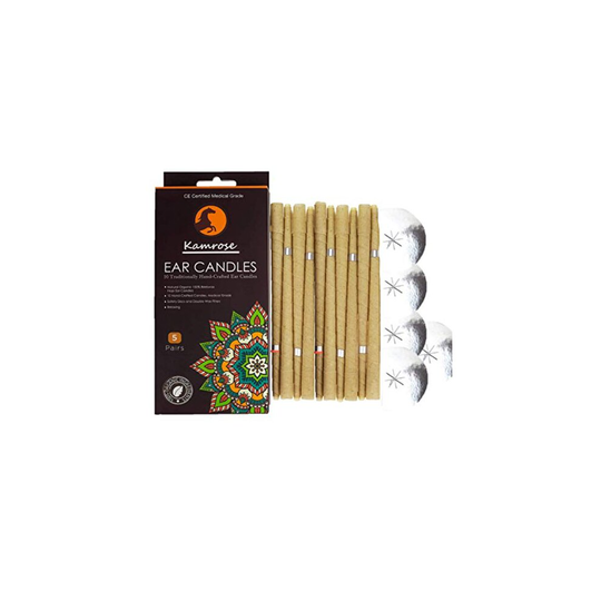 10 x Ear Candles for Blocked Ears Hopi Wax Remover + 5 Protective Discs Included Ear Candles Aromatherapy 2 Unique SCENTS CE Medical Grade Double
