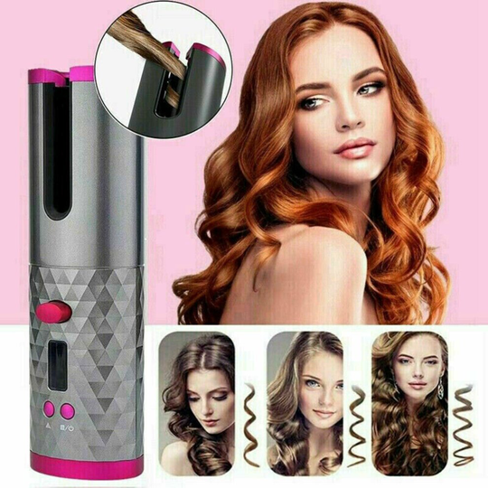 Cordless Automatic Hair Curlers Auto Rotating Wireless Ceramic Curling Iron Wand