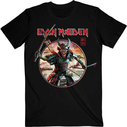 Iron Maiden Unisex T-Shirt: Senjutsu Eddie Warrior Circle (X-Large) - Iron Maiden - Clothing
