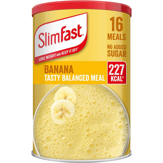 SlimFast Balanced Meal Shake, Healthy Shake for Balanced Diet Plan Meal Replacement, Banana Flavour, 16 Servings, 584 g (Pack of 1)