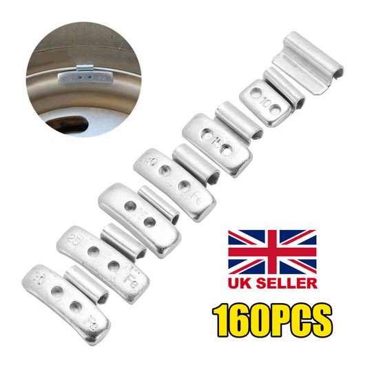 160Pcs Wheel Weights Assorted Knock For Alloy Steel Wheels With Pliers