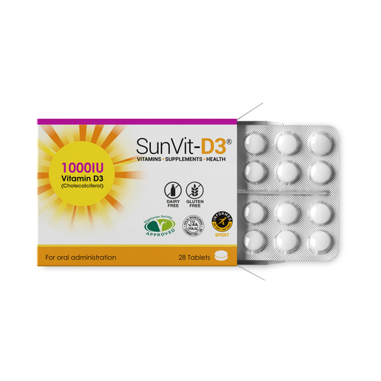 1,000iu Vitamin D3 Tablet Pack, 28 Daily Dose Supplement