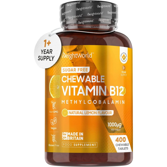 WeightWorld Sugar Free Chewable Vitamin B12 1000mcg - 400 Tablets