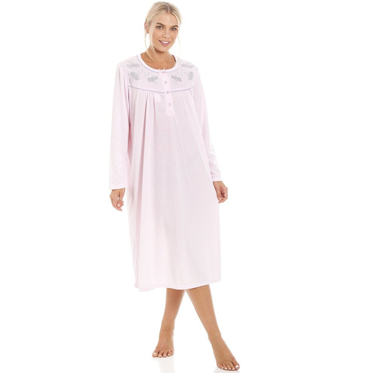 (18/20) Camille Womens Cuddle Knit Long Sleeve Nightdress