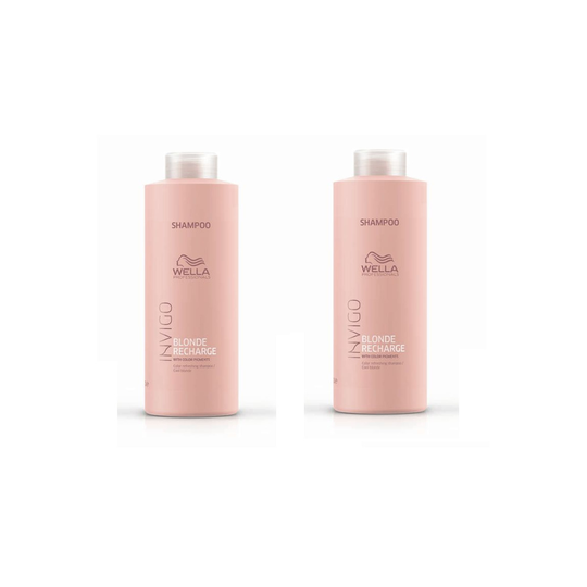 Wella INVIGO Blonde Recharge Cool Blonde Shampoo 1000ml x2