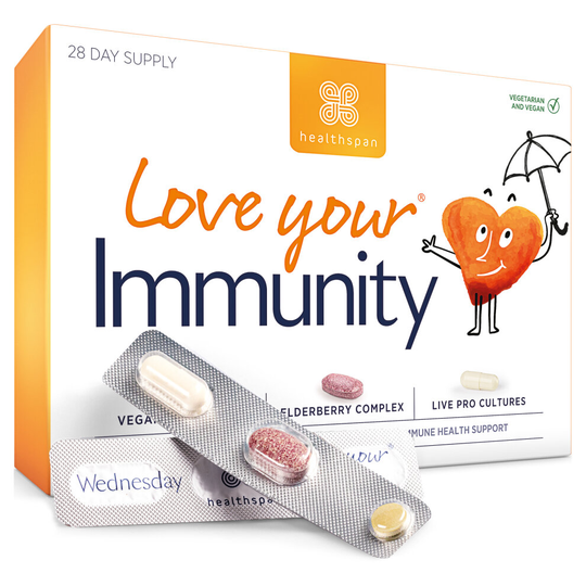 Healthspan Love Your Immunity Multivitamin, 28 Day Supply, Vegan