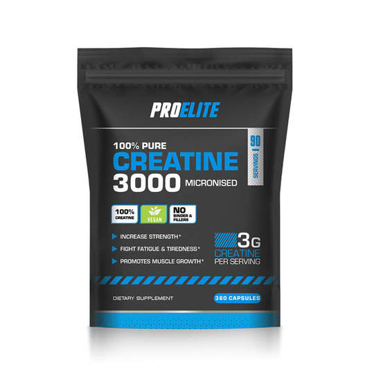 (360 Capsules) Creatine Monohydrate 750mg Vegan Capsules ProElite
