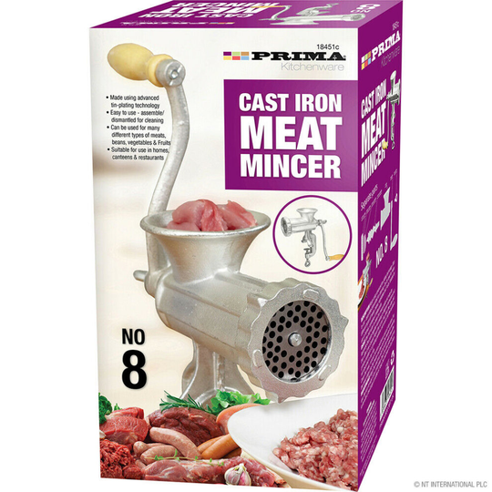 HAND OPERATED MEAT MINCER GRINDER KITCHEN BEEF MAKER CAST IRON METAL