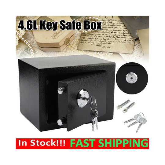 4.6L Fireproof Safe Box Security Home Office Money Cash w/Keys