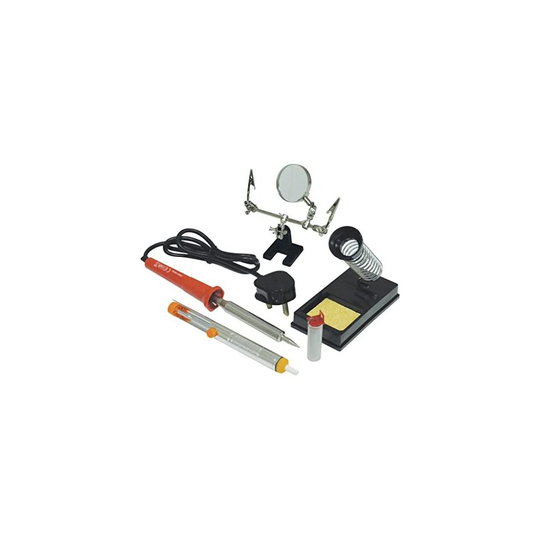 Eagle 30W High Quality Mains Powered Soldering Iron Kit Inc. Helping Hand