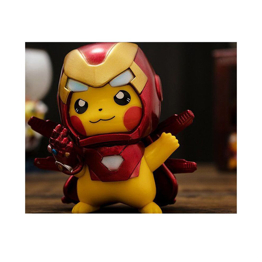 (Spider Man) Marvel Cartoon Pokemon Dragon Pikachu Avenger Humanoid Model Doll Toy Action