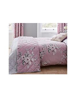 Catherine Lansfield Canterbury Floral Duvet Cover Set - Heather