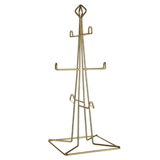 Vertex 6 Cup Mug Tree - Gold Plated