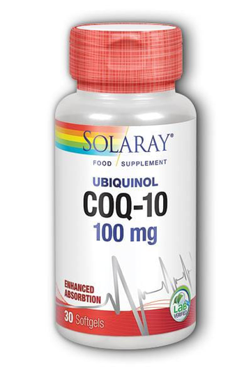Solaray Ubiquinol CoQ-10, 100mg, 30 SoftGels