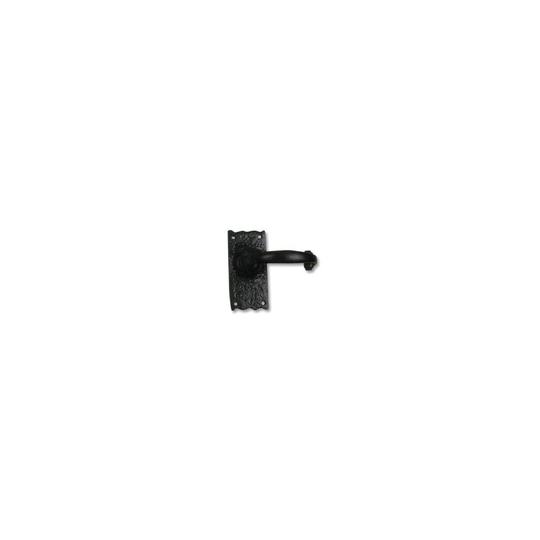 Black Antique Door Handles Small Lever Latch Plain