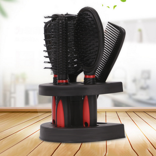 (Red ) 5x Professional Salon Hairbrush Womens Ladies Makeup Hand Hair Brush