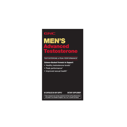 GNC Men's Advanced Testosterone Formula, 60 Capsules, Supports Healthy Testosterone Levels and Male Performance