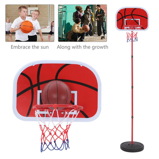 Children Kids Basketball Hoop Net Backboard Stand Set Adjustable
