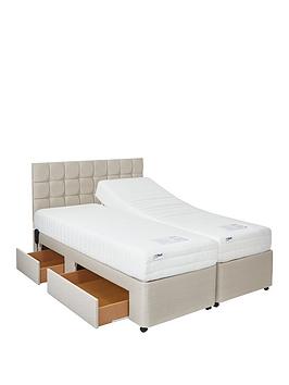 Mibed Rainford Adjustable Divan Bed (2 X Linked Beds) &Ndash; Choose A Reflex Memory Or 1000 Pocket Memory Mattress