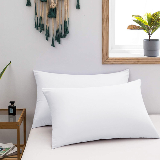 (Pillow Case Only) Dream Sleep Premier Hotel Quality Pillows Anti Allergy Jumbo Super Bounce Back Pillows Ultra Loft Luxury Extra Filled Pillow- 2 Pac