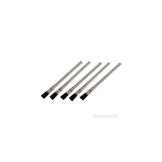 15mm Pack Of 5 Solder Flux Brushes - Silverline 5pk 105878 Soldering - flux brushes solder silverline 15mm 5pk 105878 soldering