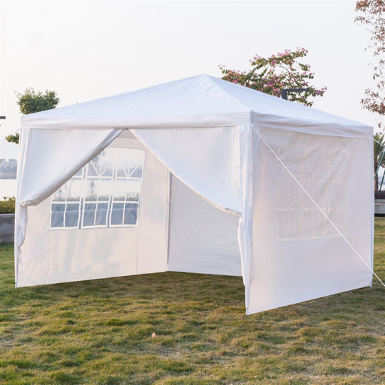 3x3M Heavy Duty Gazebo Marquee Canopy Garden Patio Party Tent w/4 Side