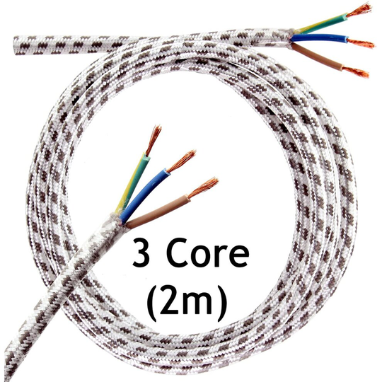2 Metre Steam Generator Dry iron Cable Mains 3 Core Flexible Cord Plug Lead 2m