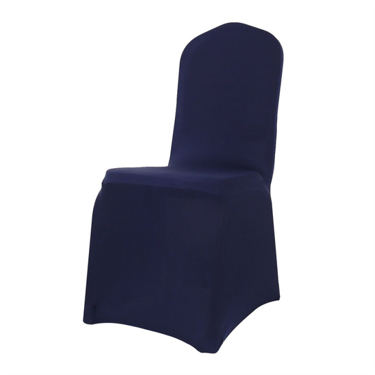 (Navy Blue, 4) Dining Chair Covers Stretch Slipcover Wedding Banquet Washable 1/4/6/10 Pcs