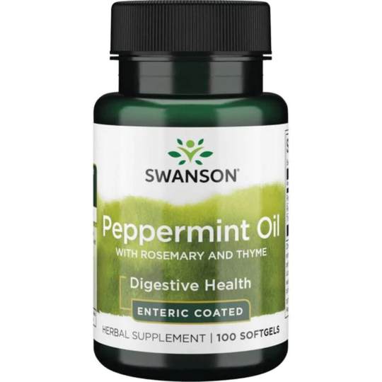 Swanson Premium Peppermint Oil thyme 100 softgels