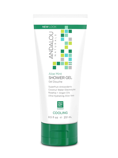 Andalou Aloe Mint Cooling Shower Gel, 251ml