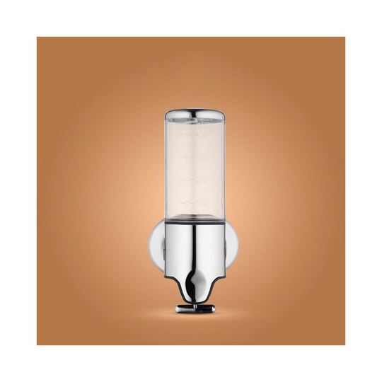 (TransparentColor) Wall Mounted Soap Dispenser Stainless Steel 500ml Shower Pump for Bathroom Hotel