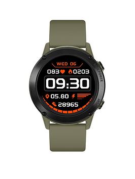 Reflex Active Series 18 Khaki Smart Watch With Built-In GPS, Full Colour Touch Screen and up to 10 Day Battery Life, Khaki, Men
