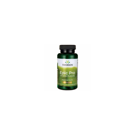 Swanson Probiotics Epic Pro 25-Strain Probiotic, 30 Vegetarian Capsules