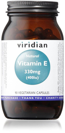 Viridian Natural Vitamin E-330mg, 90 VCapsules