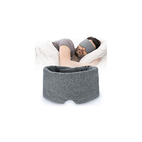 100% Handmade Cotton Sleep Mask Blackout - Comfortable & Breathable Eye Mask for Sleeping Adjustable Blinder Blindfold Airplane with Travel Pouch -