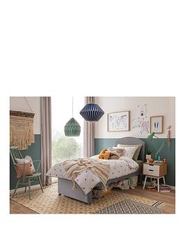Silentnight Kids 600 Pocket Maxi Store Velvet Divan Bed Set, Headboard included, Charcoal