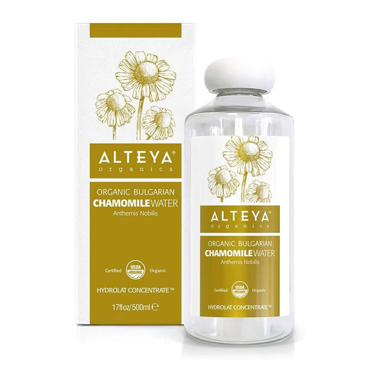 Alteya Organic Chamomile Water 500ml - USDA Certified Organic Floral Water Steam-Distilled from Fresh Anthemis Nobilis Flowers -Hydrating, Soothing